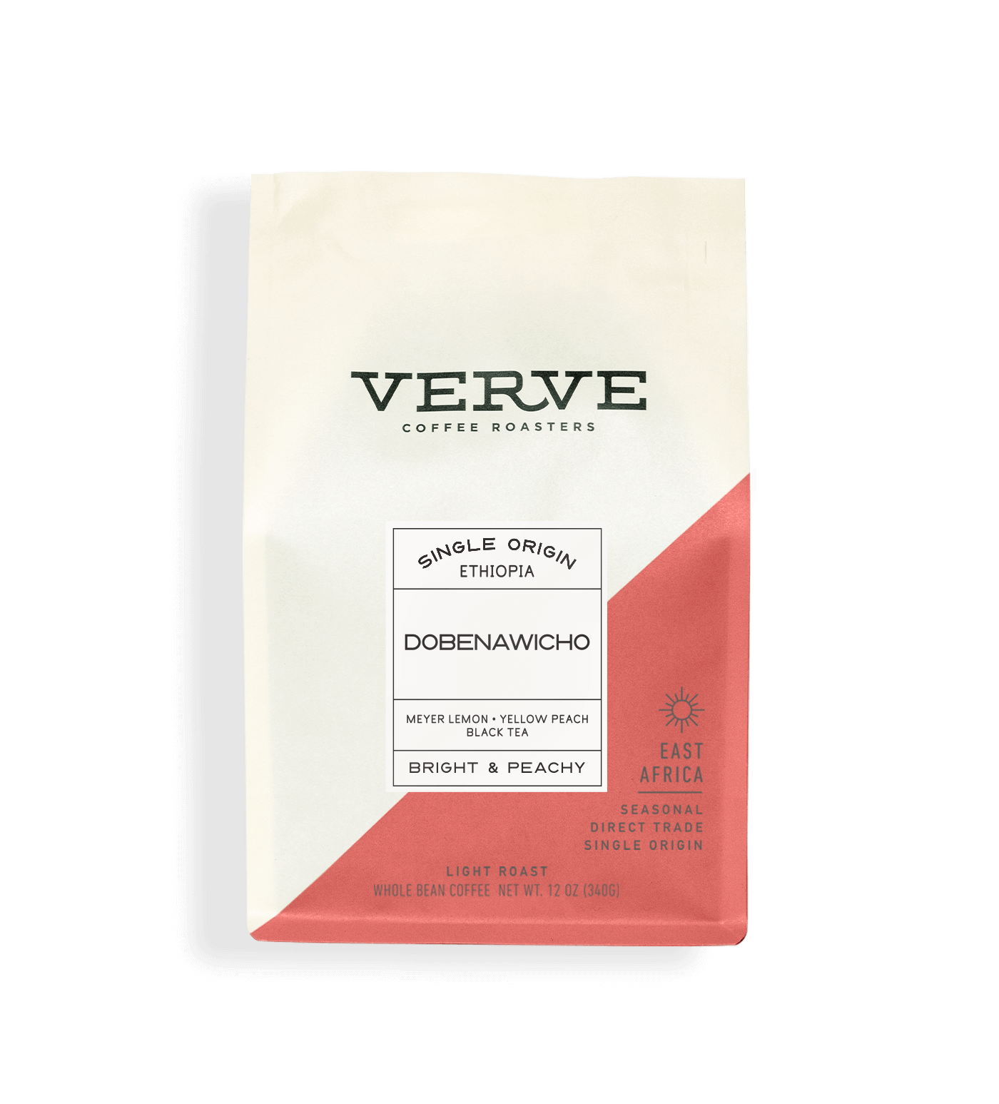 Verve Coffee Roasters - Dobenawicho - Single Origin Ethiopia - Notes: Meyer Lemon, Yellow Peach, Black Tea - Bright & Peachy - East Africa - Seasonal - Direct Trade - Light Roast