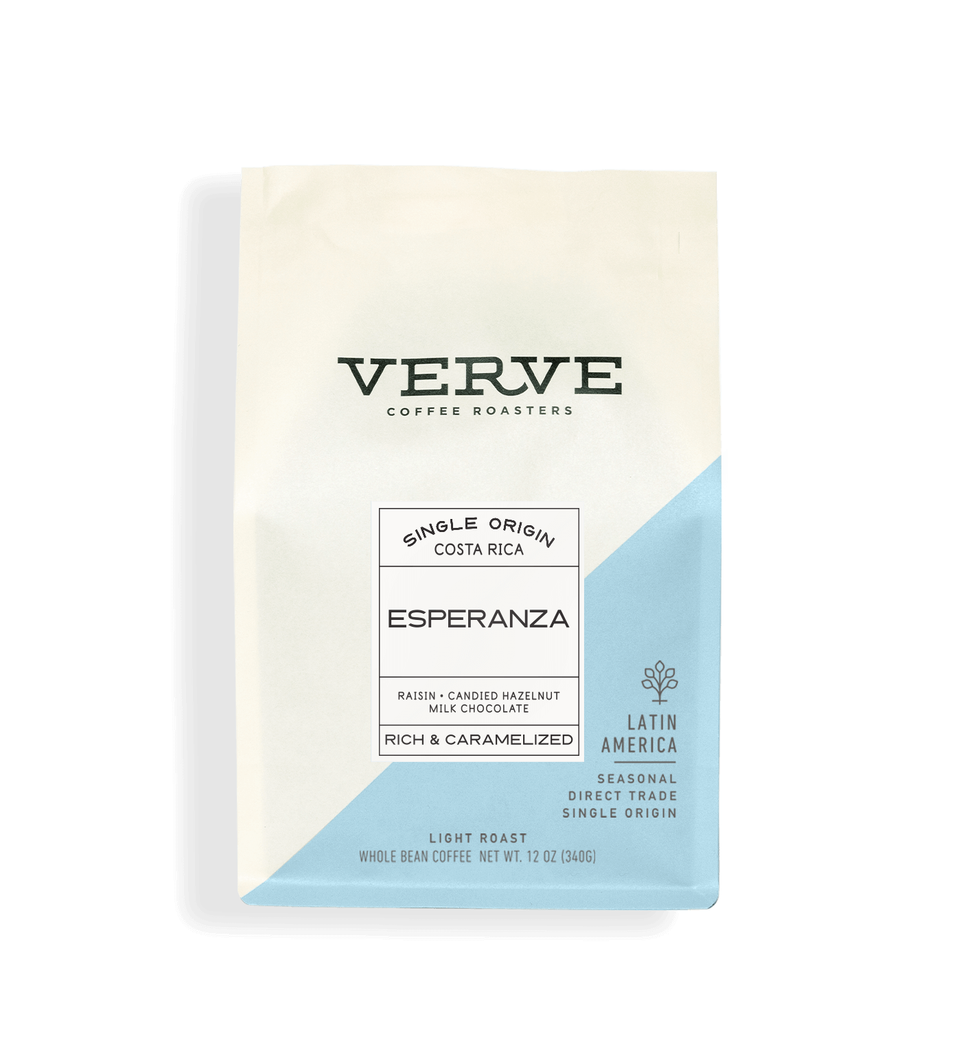 Verve Coffee Roasters - Esperanza - Single Origin Costa Rica - Notes: Raisin, Candied Hazelnut, Milk Chocolate - Rick & Caramelized - Latin America - Seasonal - Direct Trade - Light Roast