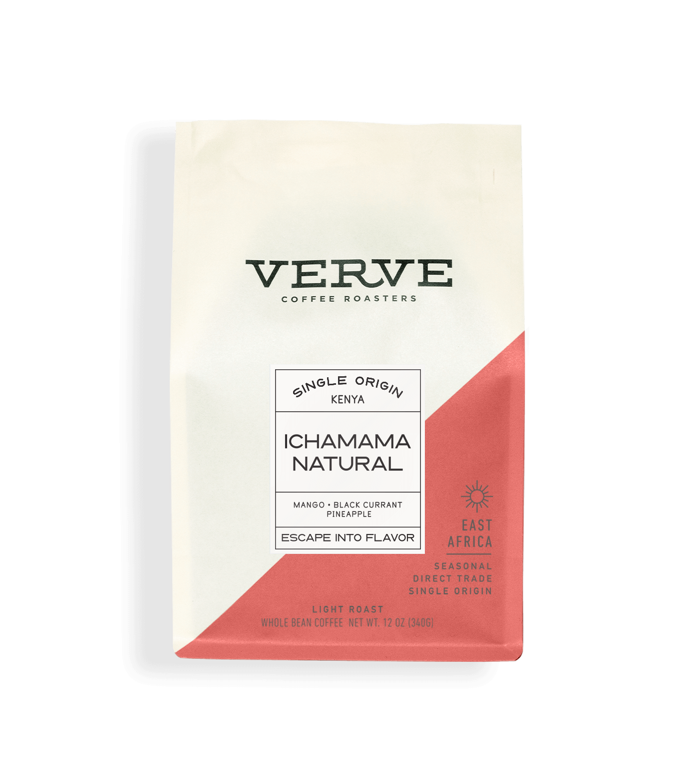 Verve Coffee Roasters - Ichamama Natural - Single Origin Kenya - Notes: Mango, Black Currant, Pineapple - Escape Into Flavor - East Africa - Seasonal - Direct Trade - Light Roast