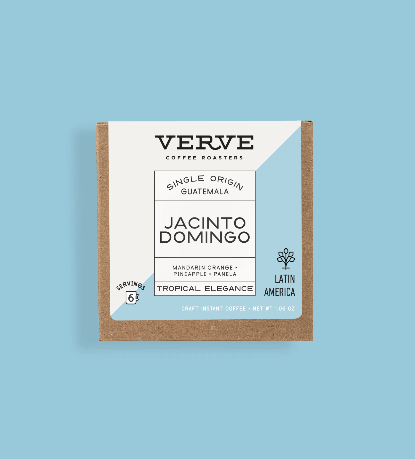 Verve Coffee Roasters - Jacinto Domingo - Single Origin Guatemala - Notes: Mandarin, Orange, Pineapple, Panela - Tropical Elegance - Latin America - Craft Instant Coffee - 6 Servings