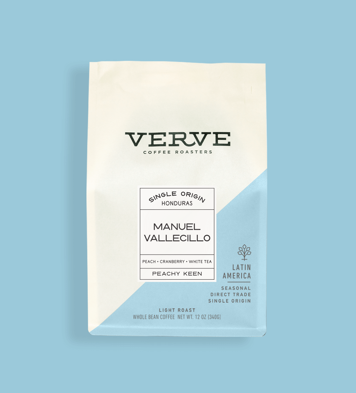 Verve Coffee Roasters - Manuel Vallecillo - Single Origin Honduras - Notes: Peach, Cranberry, White Tea - Peachy Keen - Latin America - Seasonal - Direct Trade - Light Roast