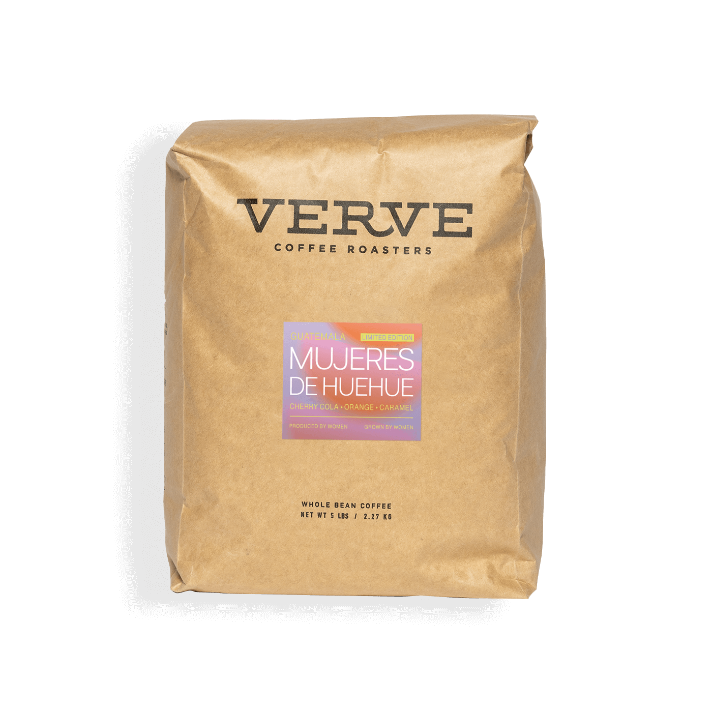 Verve Coffee Roasters - Mujeres de Huehue - Guatemala - Grown by women - Notes: Cherry Cola, Orange, Caramel - Whole Bean Coffee - 5 lbs / 2.27 kg