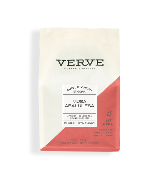 Verve Coffee Roasters - Musa Abalulusa - Single Origin Ethiopia - Notes: Apricot, Oolong Tea, Orange Blossom - Floral Symphony - East Africa - Seasonal - Direct Trade - Light Roast