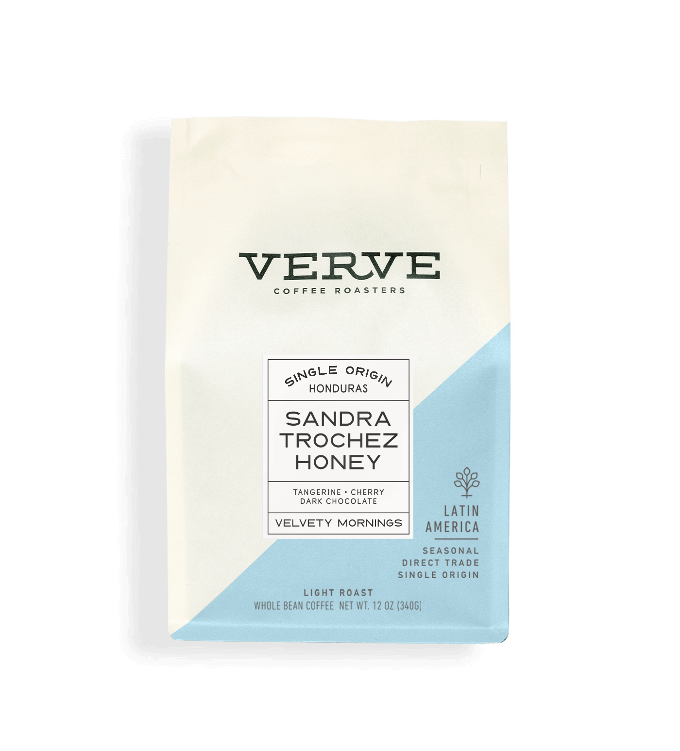 Verve Coffee Roasters - Sandra Trochez Honey - Single Origin Honduras - Notes: Tangerine, Cherry, Dark Chocolate - Velvety Mornings - Latin America - Seasonal - Direct Trade - Light Roast