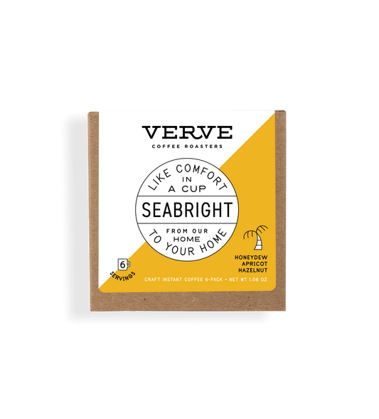 Verve Coffee Roasters - Seabright - Like Comfort In A Cup - From our home to your home - Notes: Honeydew, Apricot, Hazelnut - 6 Servings - Craft Instant Coffee 6-Pack