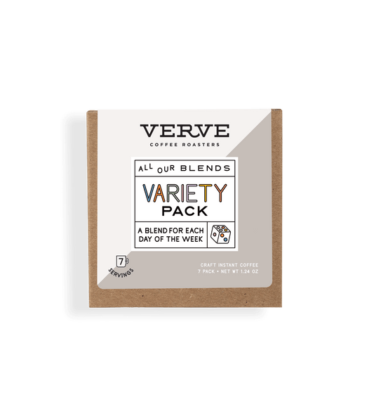 Verve Coffee Roasters - Variety Pack - All our blends - A blend for each day of the week - 7 Servings - Craft Instant Coffee 7-Pack