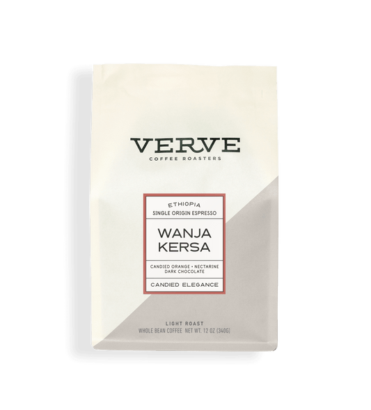 Verve Coffee Roasters - Wanja Kersa - Ethiopia ingle Origin Espresso - Notes: Candied Orange, Nectarine, Dark Chocolate - Candied Elegance - Light Roast